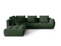 Coltar modular stanga 4 locuri, Bloom-86, Micadoni Home, 316x310x95 cm, tesatura structurata, verde muschi