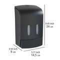 Dozator sapun lichid si dezinfectant, Wenko, 2 Chamber, 14.5 x 9 x 24 cm, 480 ml, plastic, negru