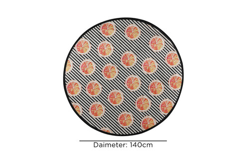 Covoraș de baie, Chilai, Tranche Circle Djt 140, Poliester, Multicolor