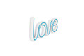 Decoratiune luminoasa LED, Love, Benzi flexibile de neon, DC 12 V, Albastru