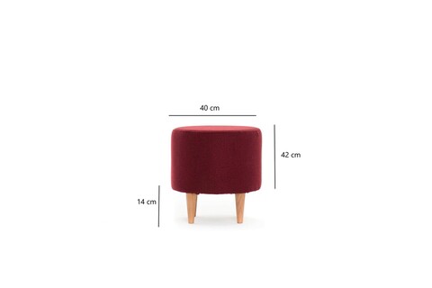 Bancheta, Balcab Home, 825BLC1277, Lemn de fag / MDF, Rosu claret