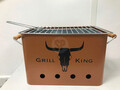 Gratar dreptunghiular Grill King, 32 x 20 x 20 cm, metal, portocaliu mat