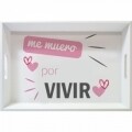 Tava Me muero por vivir, Jocca, 5.5 x 31 x 43.5 cm, madera, multicolor