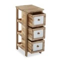 Organizator pentru baie cu 3 sertare Henna, Versa, 32x26x63 cm, lemn