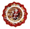 Bol cu picior, Villeroy & Boch, Toy's Fantasy Santa Wish List, 24 cm, portelan premium, pictat manual