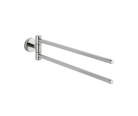 Suport pentru prosoape, Wenko, Bosio Shine, 5.5 x 43 x 9 cm, inox, gri