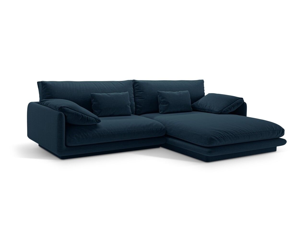 Coltar dreapta 4 locuri, Torino-211, Micadoni Home, 250x170x83 cm, tesatura structurata chenille, albastru navy - 1 | YEO