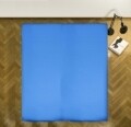 Cearceaf de pat cu elastic Blue Heinner, 140x200 cm, 100% bumbac, albastru