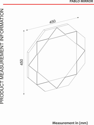 Oglinda decorativa, Tera Home, Pablo, 45x45 cm, PAL, Maro