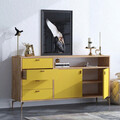 Consola, Mod Design, LİORA, 140x86x40 cm, Stejar / Galben