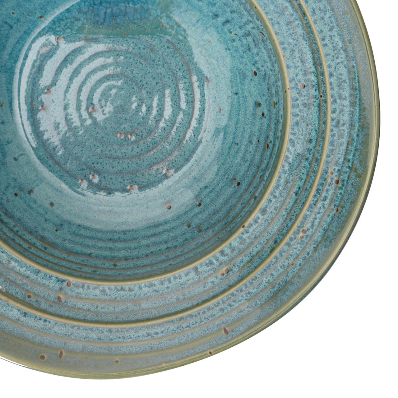 Farfurie adanca Palmera, Homla, 19 cm, ceramica, turcoaz