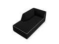 Sezlong living stanga 1 loc, Ruby, Micadoni Home, BL, 180x93x69 cm, tesatura chenille, negru/bej