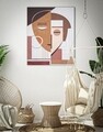 Tablou decorativ Ethnic Face, Mauro Ferretti, 80x100 cm, lemn pin/canvas pictat manual