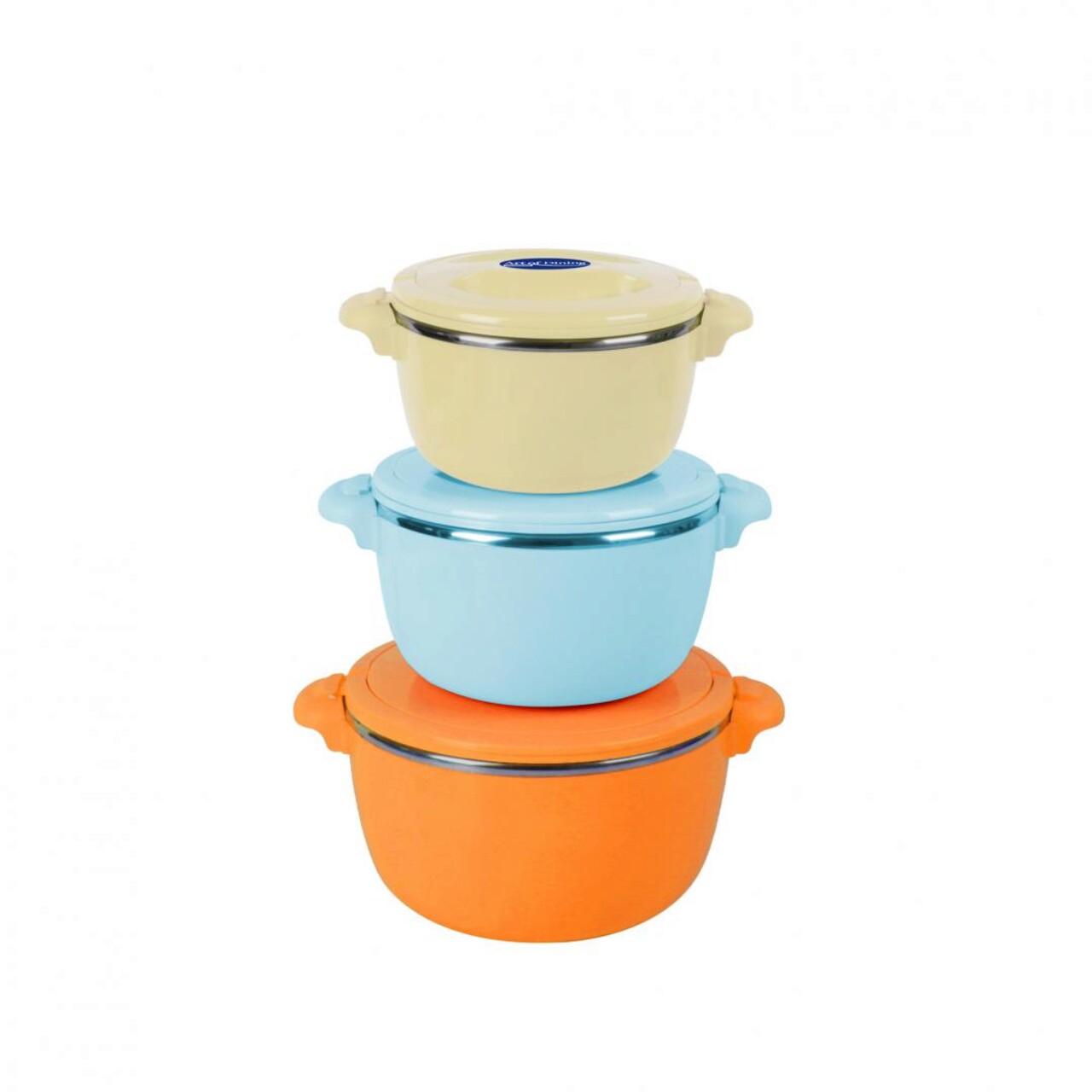 Set 3 caserole termice Belly orange, Art of Dining by Heinner, 2L/4L/6L, inox/polipropilena, multicolor - 2 | YEO