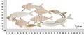 Decoratiune pentru perete, Mauro Ferretti, Fishy, 118 x 5.7 x 46.4 cm, fier/mdf, multicolor