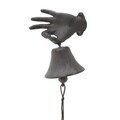 Clopotel pentru usa Hand Antique, InArt, 17x10.5x18.5 cm, metal, maro