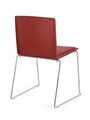 Scaun Giulia, Bizzotto, 43.5x50x79 cm, plastic/poliester/otel, rosu