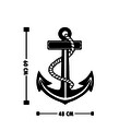 Decoratiune de perete, Anchor 3, Metal, Dimensiune: 48 x 60 cm, Negru