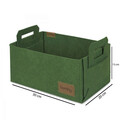 Organizator de birou, HMY, 30x20x15 cm, Fetru, Verde