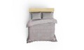 Lenjerie de pat dubla king size, Eponj Home, Kralice 143EPJ44255, 3 piese, amestec bumbac, bej/alb