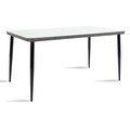 Set mobilier de gradina 7 piese Naoki, Pakoworld, masa si 6 scaune, metal/ratan sintetic, negru/gri