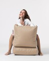 Fotoliu extensibil, Siesta, Ferndale Bean Bag, 55 - 180 cm, poliester impermeabil, bej nurca