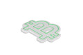 Decoratiune luminoasa LED, Bitcoin, Benzi flexibile de neon, DC 12 V, Verde