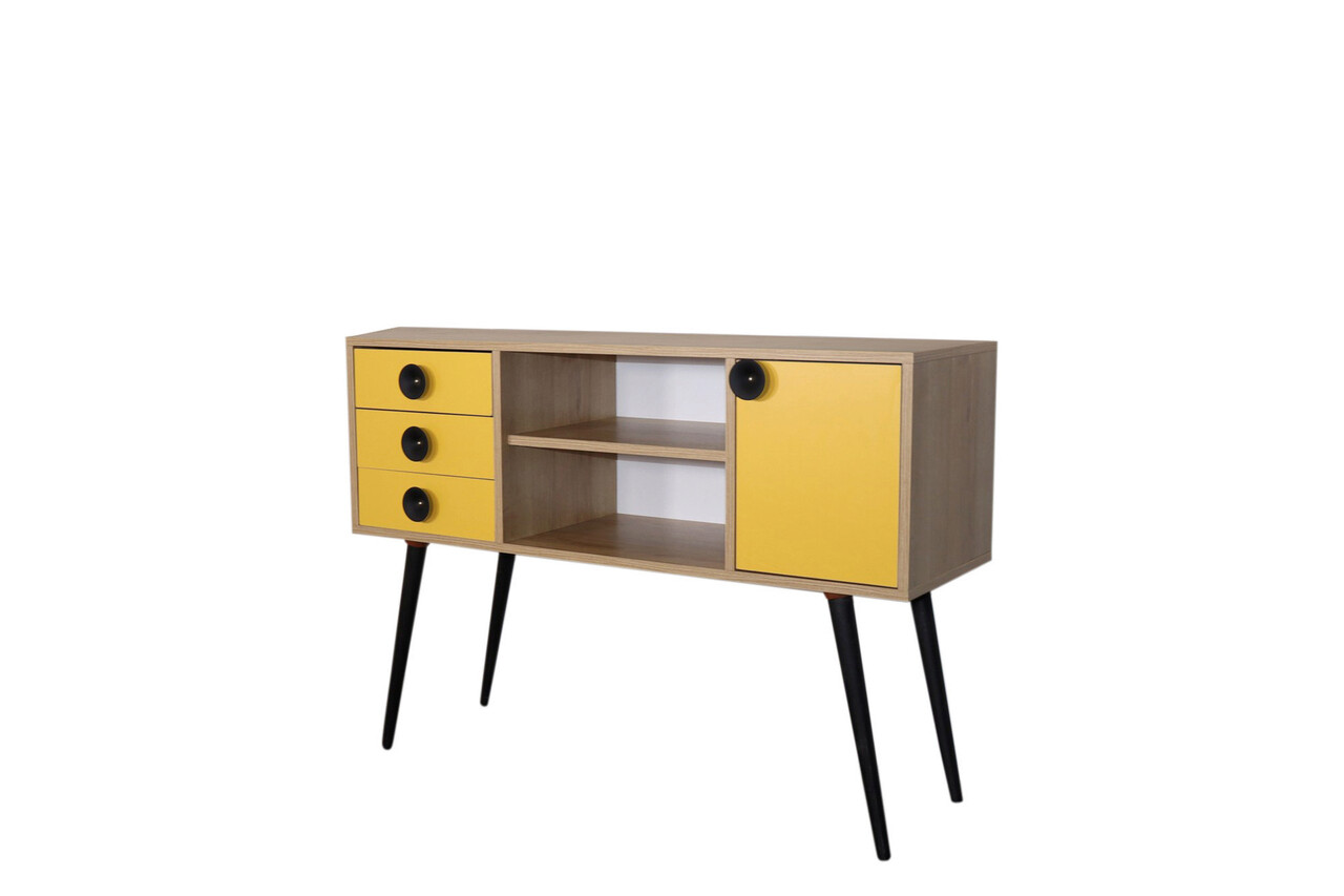 Consola, Mod Design, HAVANA, Stejar / Galben