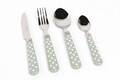 Set tacamuri 16 piese Cotswold Spot, Sabichi, inox/plastic, bej/alb