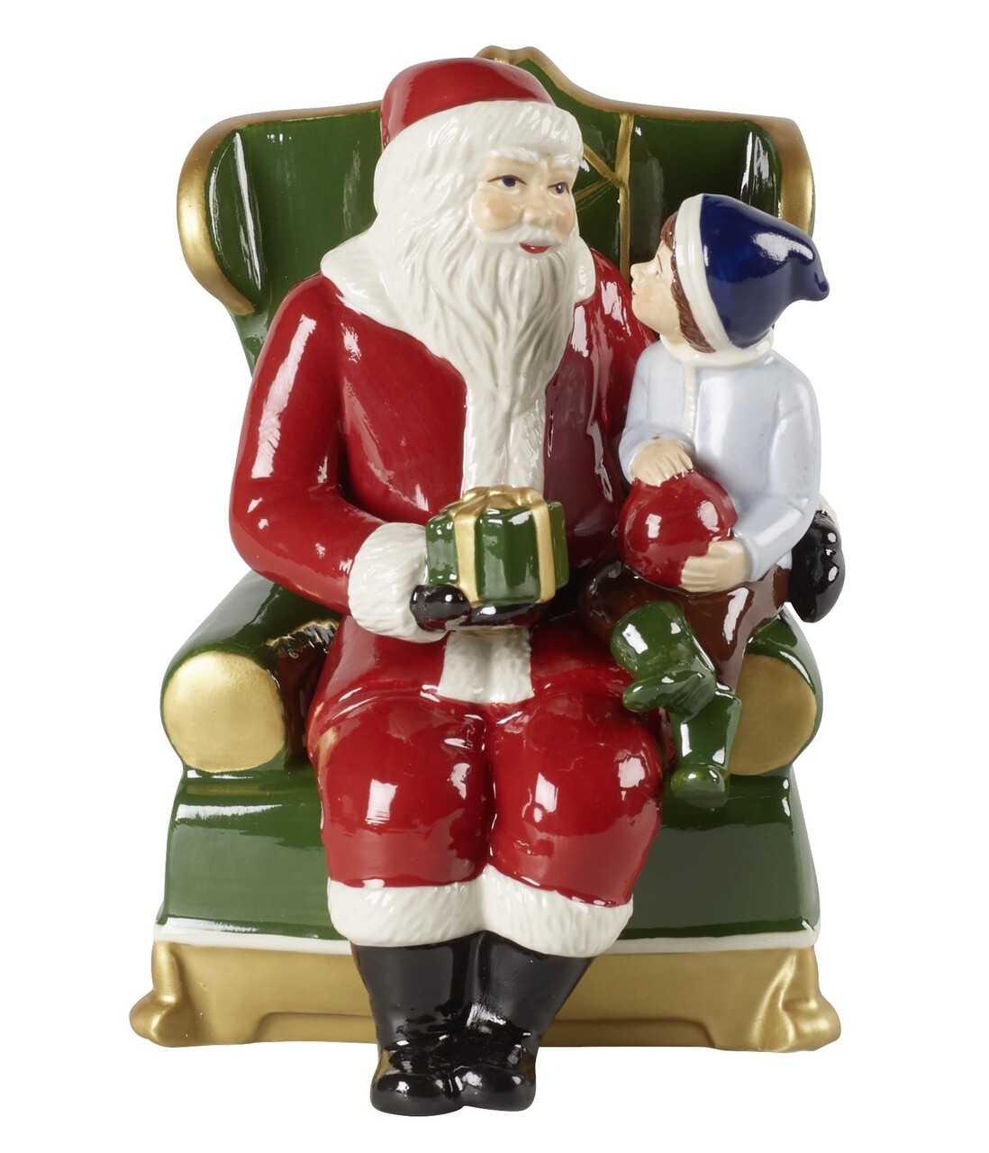 Decoratiune, Villeroy &amp; Boch, Christmas Toys Santa on armchair, 10 x 10 x 15 cm, portelan, pictat manual
