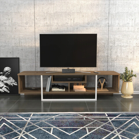 Comoda TV, Retricy, Asal 150, 150x35.2x40 cm, PAL, Alb / Nuc