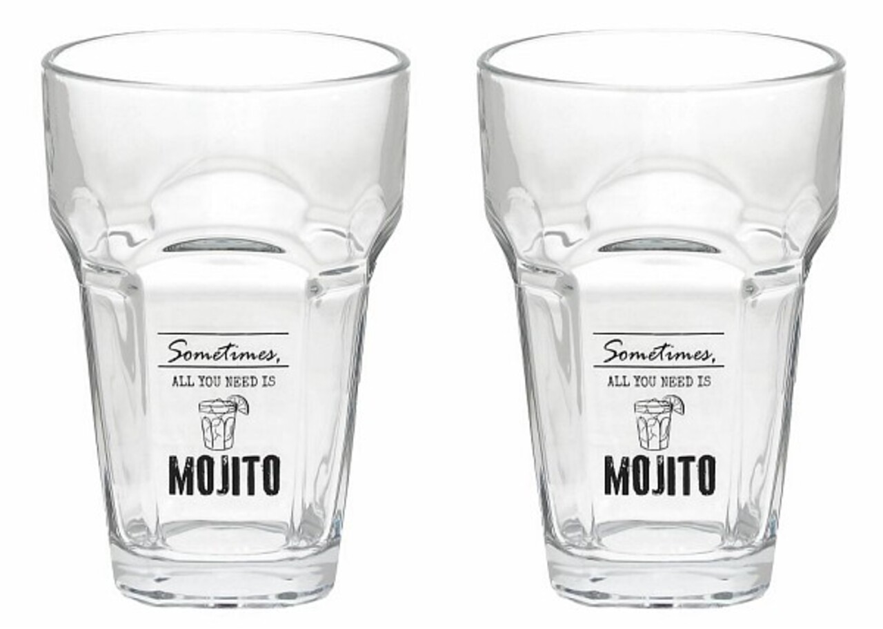 Set 2 pahare pentru mojito, Tognana, Let\'s party, 400 ml, sticla, transparent