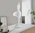 Statueta decorativa, Woman Yoga, Mauro Ferretti, 16 x 9 x 45.8 cm, polirasina, alb