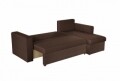 Coltar extensibil reversibil Oslo Dark Chocolate Jasmine Flower, cu lada de depozitare, 247x148x78 cm