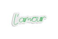 Decoratiune luminoasa LED, L'amour, Benzi flexibile de neon, DC 12 V, Verde