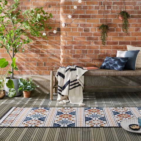 Covor de exterior Aster Outdoor Navy, Flair Rugs, 80x230 cm, polipropilena, bleumarin