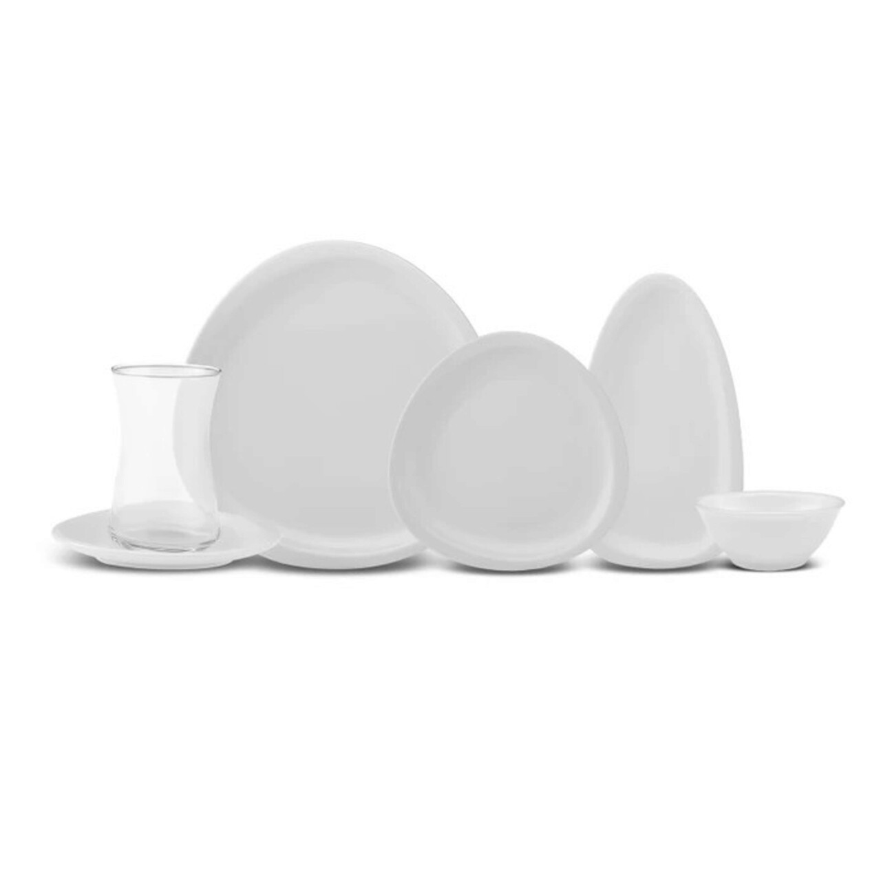 Set de mic dejun, Karaca, 216KRC1253, 100% PORCELAN / , Placă de serviciu: 21,5 x 21,5 cm (6 bucăți), Multicolor