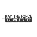 Decoratiune de perete, The Force, Metal, Dimensiune: 65 x 20 cm, Negru