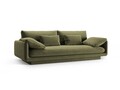 Canapea 3 locuri, Torino-184, Micadoni Home, 220x103x83 cm, catifea, verde deschis