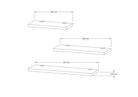 Raft de perete, Asse Home, Leila , 30x14x2 cm, PAL , Antracit