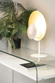 Lampa de masa Design, Bizzotto, 30x17.5x46 cm, 1 x E27, 60W, otel, alb