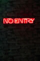 Decoratiune luminoasa LED, No Entry, Benzi flexibile de neon, DC 12 V, Rosu