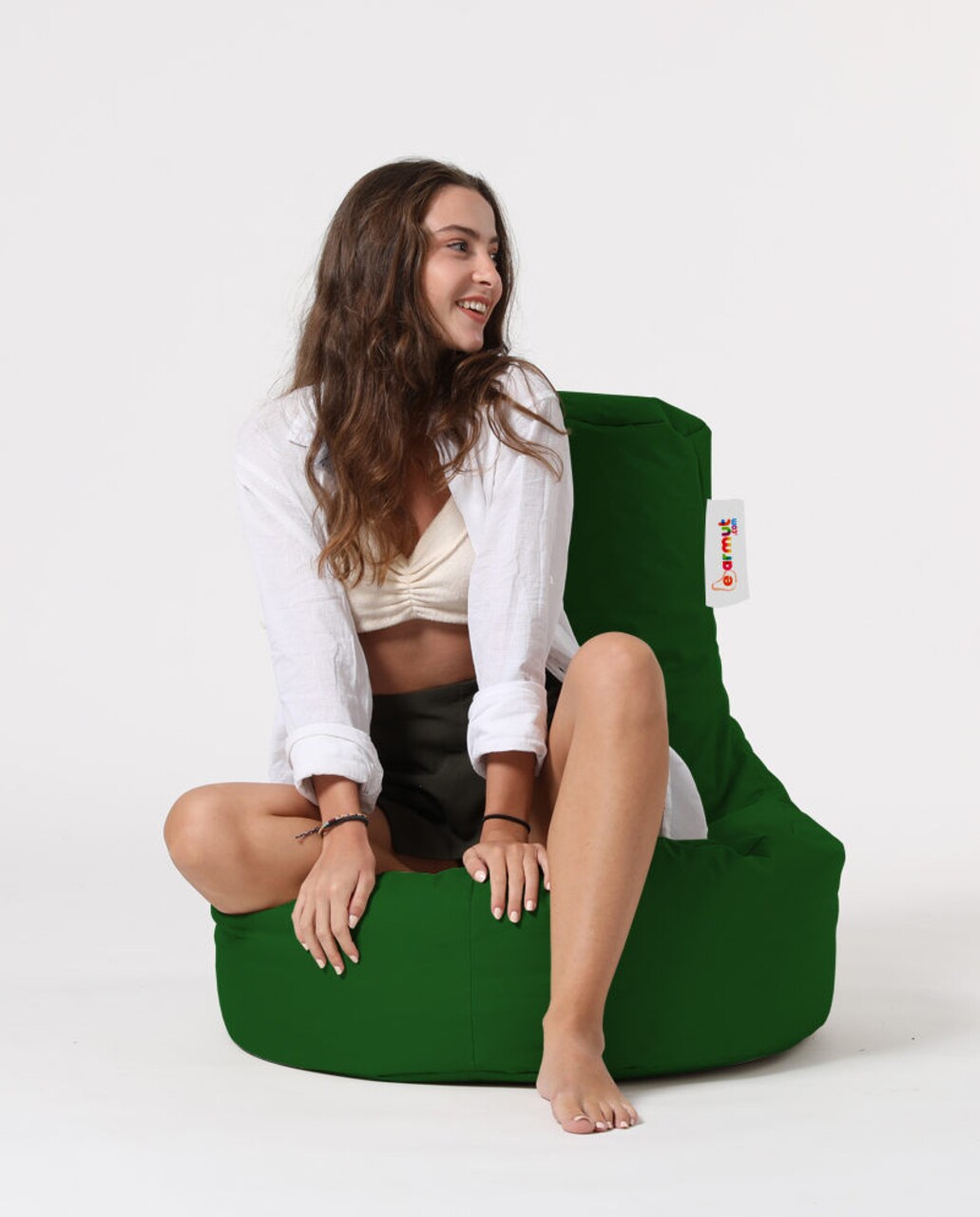 Fotoliu Puf, Bean Bag, Ferndale Lina, 70 X 80 Cm, Poliester Impermeabil, Verde