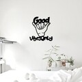 Decoratiune de perete, Good Vibes Only, Tanelorn, 52x58 cm, metal