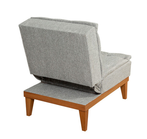 Set canapea extensibilă, Unique Design, 867UNQ1604, Lemn de carpen, Gri