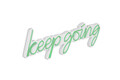 Decoratiune luminoasa LED, Keep Going, Benzi flexibile de neon, DC 12 V, Verde