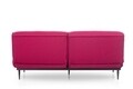 Canapea extensibila Anton Sofabed, Futon, 3 locuri, 190x130 cm, metal, rosu inchis