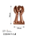 Decoratiune, Global, 18x30x9 cm, Poliester, Bronz