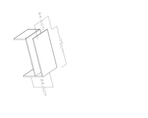 Masuta de cafea KARIS1, Gauge Concept, 75x44.5x44.5 cm, aluna/alb
