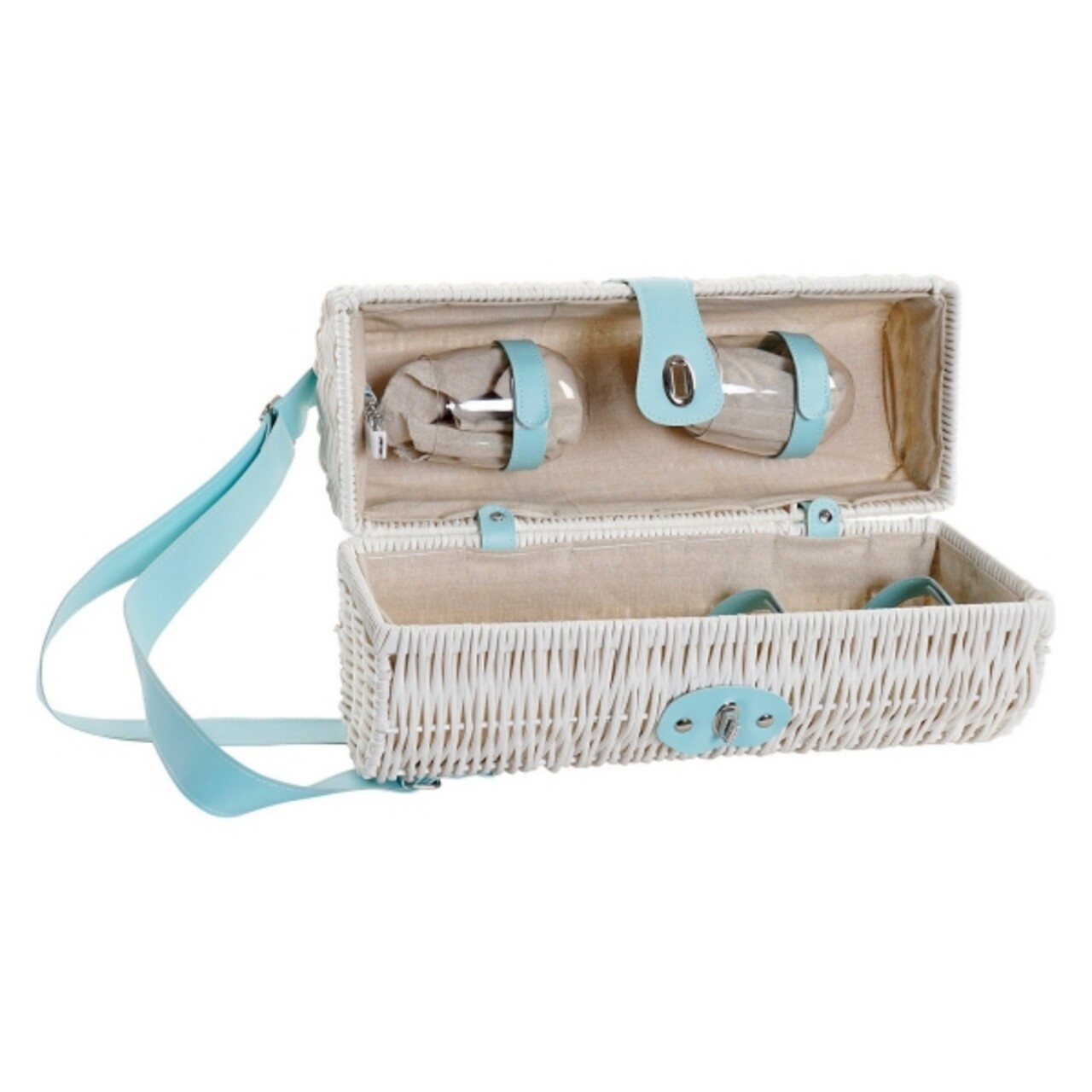 Cos Pentru Picnic 6 Piese Wicker, DKD Home Decor, 27x18x39 Cm